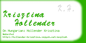 krisztina hollender business card